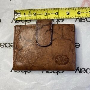 Vintage Buxton Top Grain Cowhide Leather Wallet Brown Snap Closure ID Cardholder